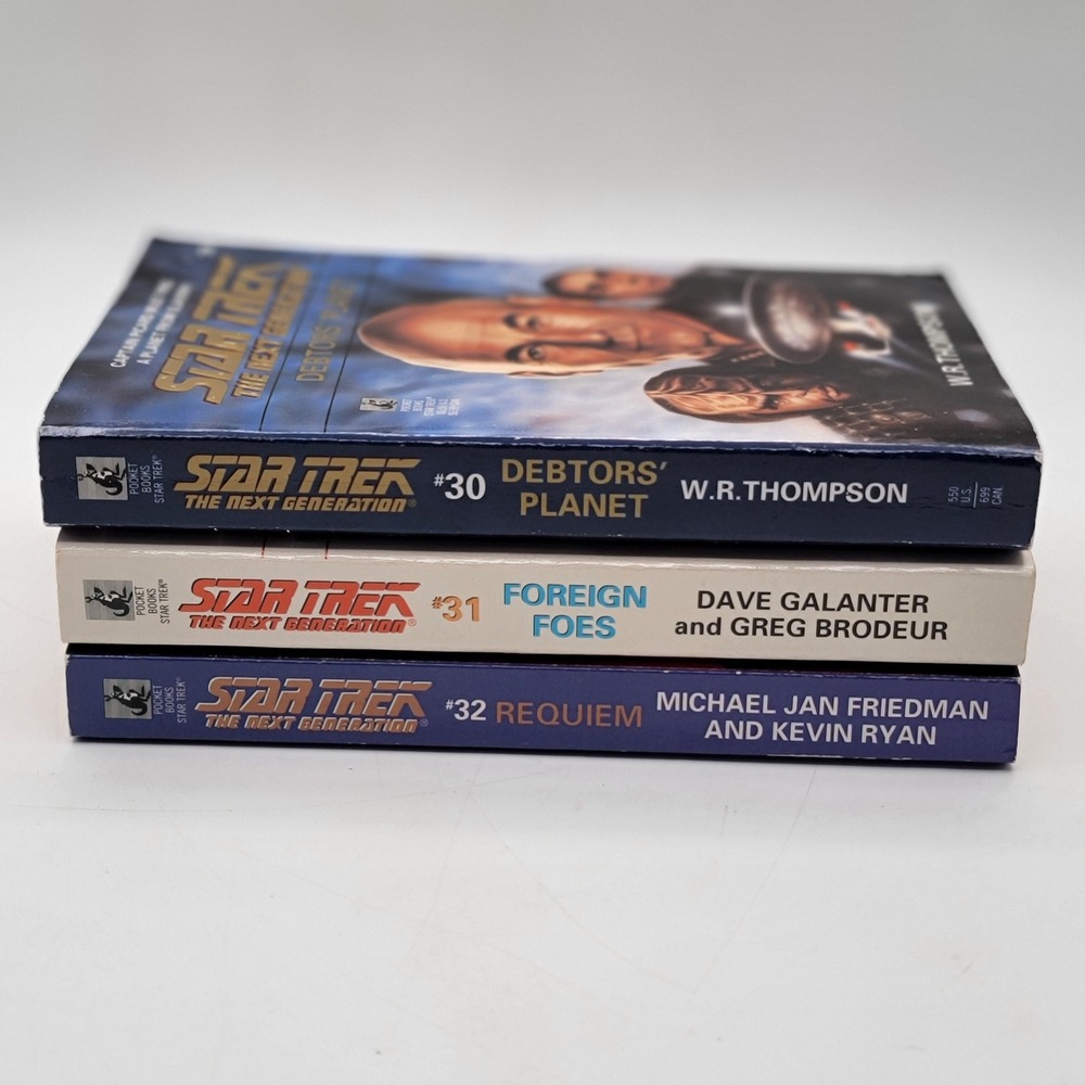 W.R. Thompson Star Trek The Next Generation #30-32 Paperback Lot 1st Ed Good